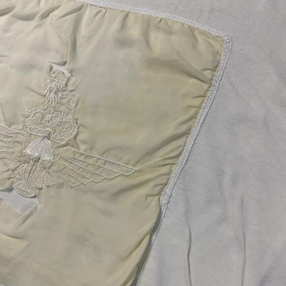 Johnny Was One Size White Boxy Off-White T-Shirt Salvage Condition for Repurpose - Picture 9 of 12